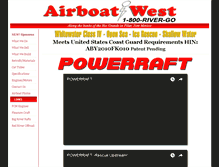 Tablet Screenshot of airboatwest.com